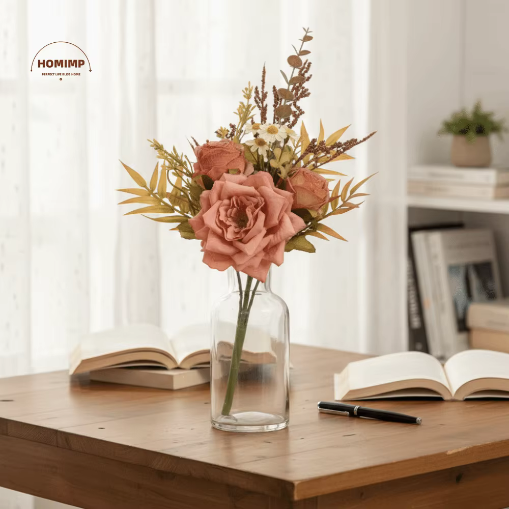 Bouquet de fleurs artificielles au toucher réel