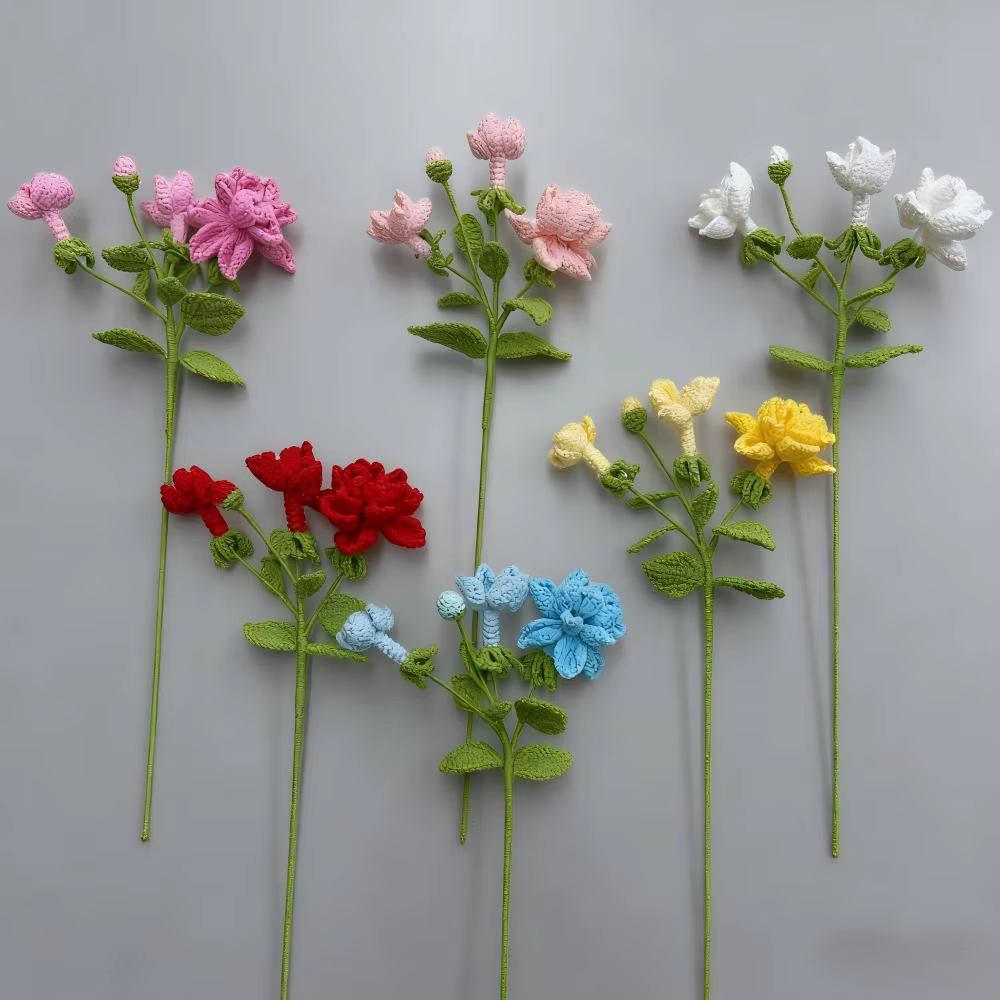 Fleur de jardinage au Crochet faite à la main