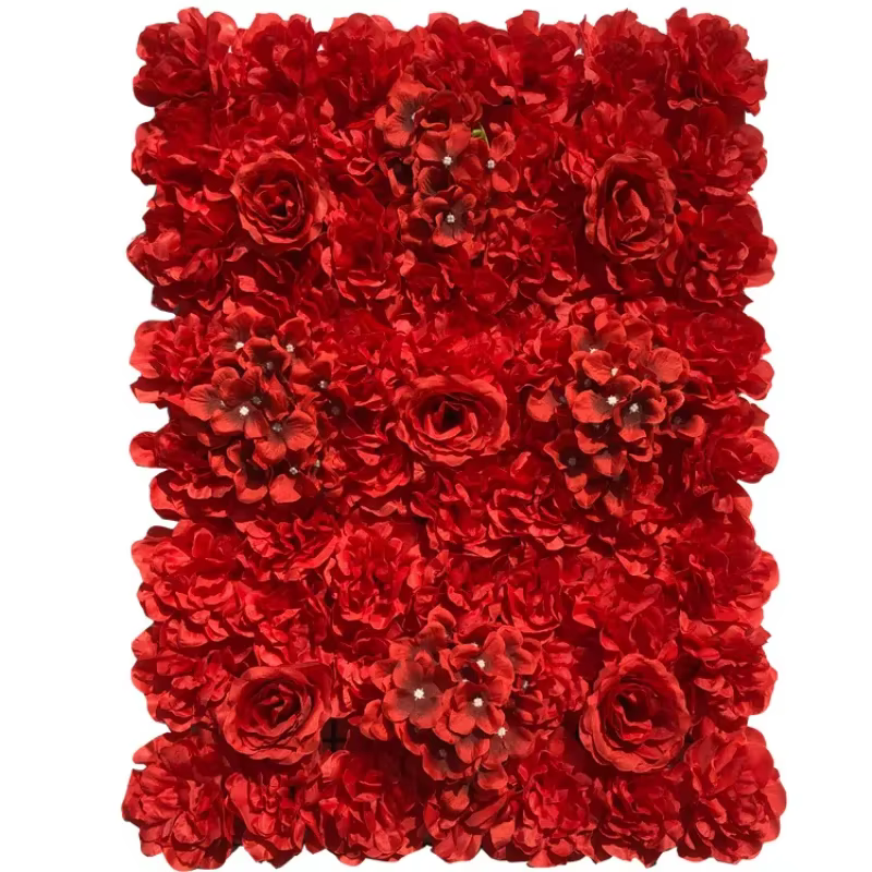 Mur de fleurs artificielles en soie