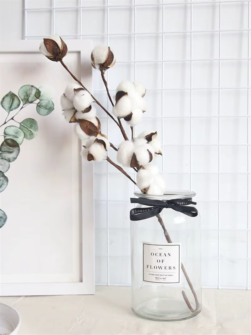 Fleurs artificielles en coton séché