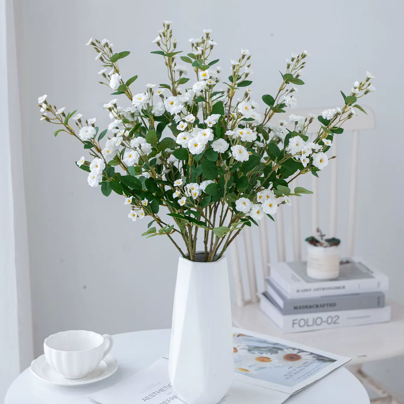 Fleurs Artificielles Faite à la Main Marguerites pour Maison
