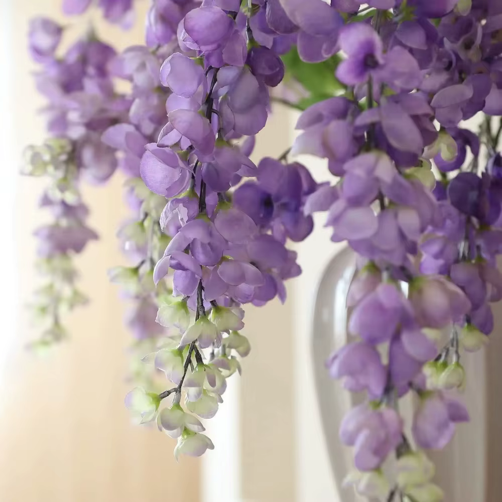Guirlande de fleurs artificielles en soie