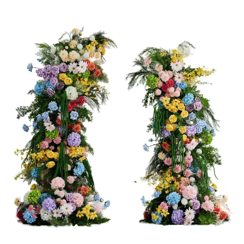 Arrangement de fleurs artificielles violettes