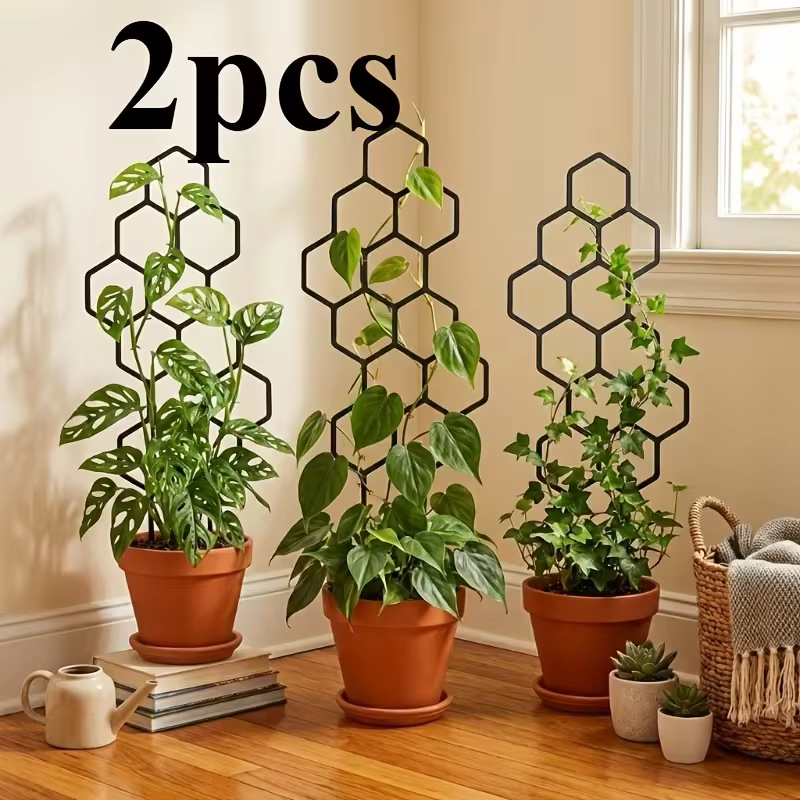 Deux supports pour plantes grimpantes en nid d'abeille de 14