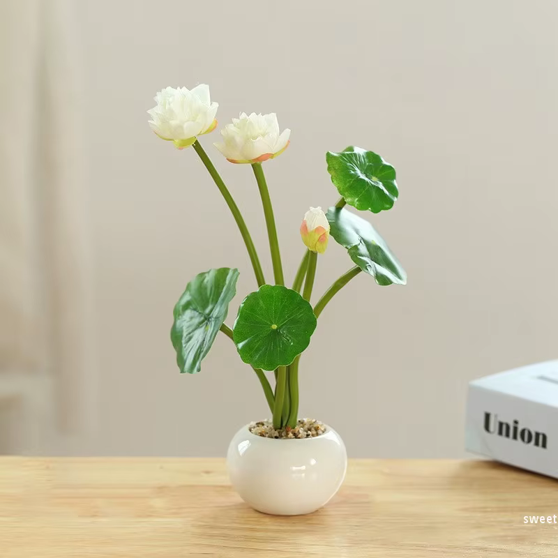 Fausse fleur de nénuphar en pot