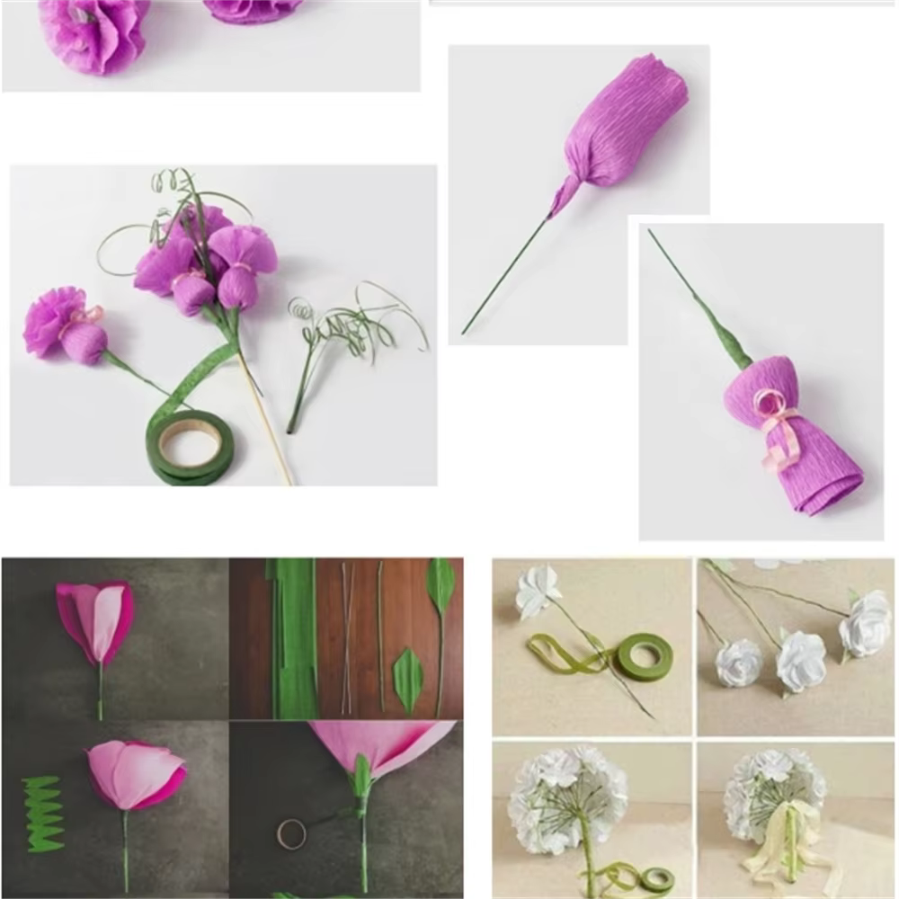 Bâtons de tige de fleur verte