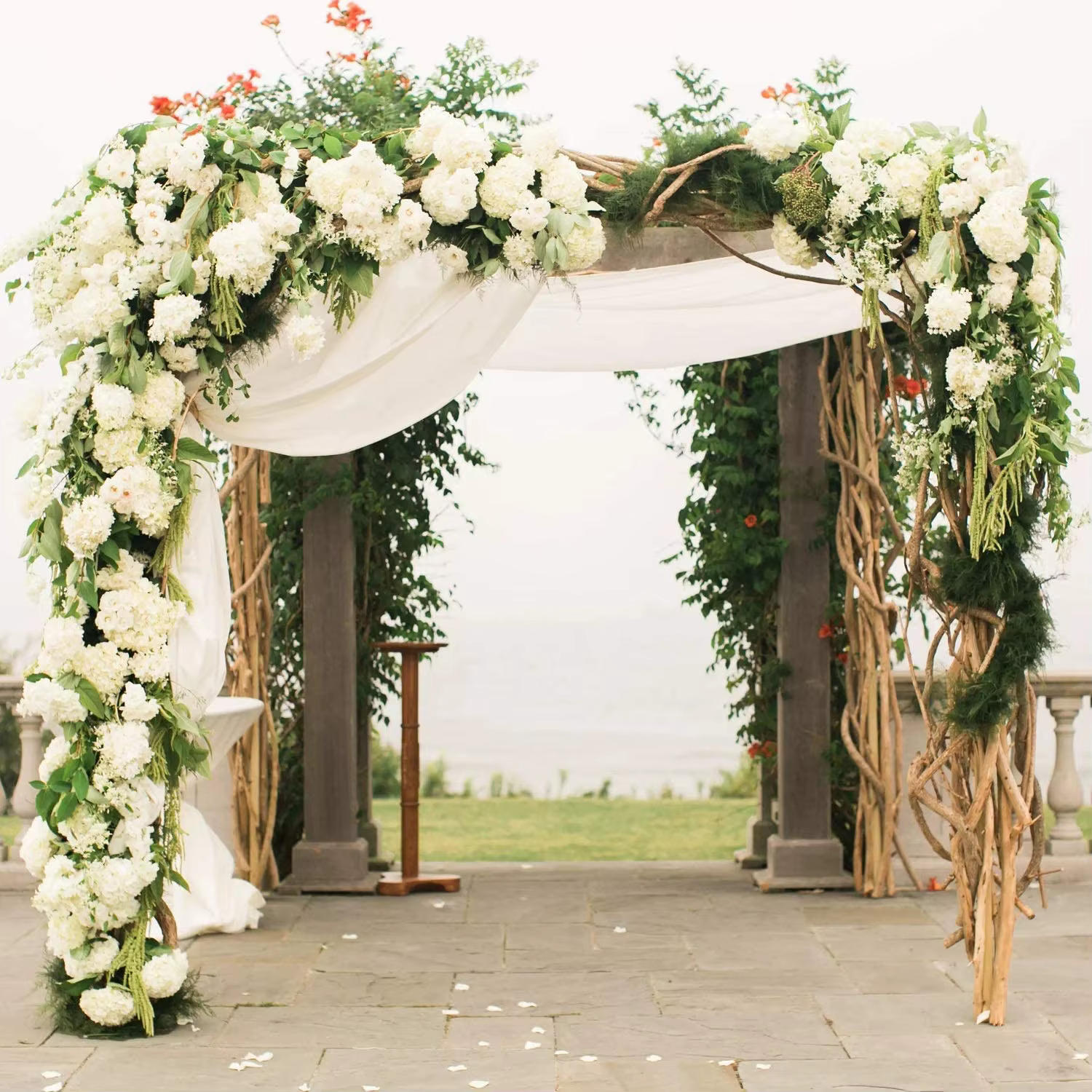 10 paquets de fleurs d'hortensia artificielles en soie