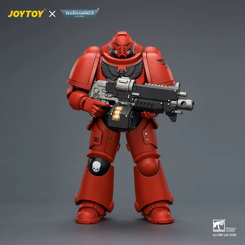 【Accessoires】Figurine d'action JOYTOY Warhammer 1/18 Blood Angels Intercessor avec fusil à clous, pistolet à clous et épée à chaînes, modèle de jouet
