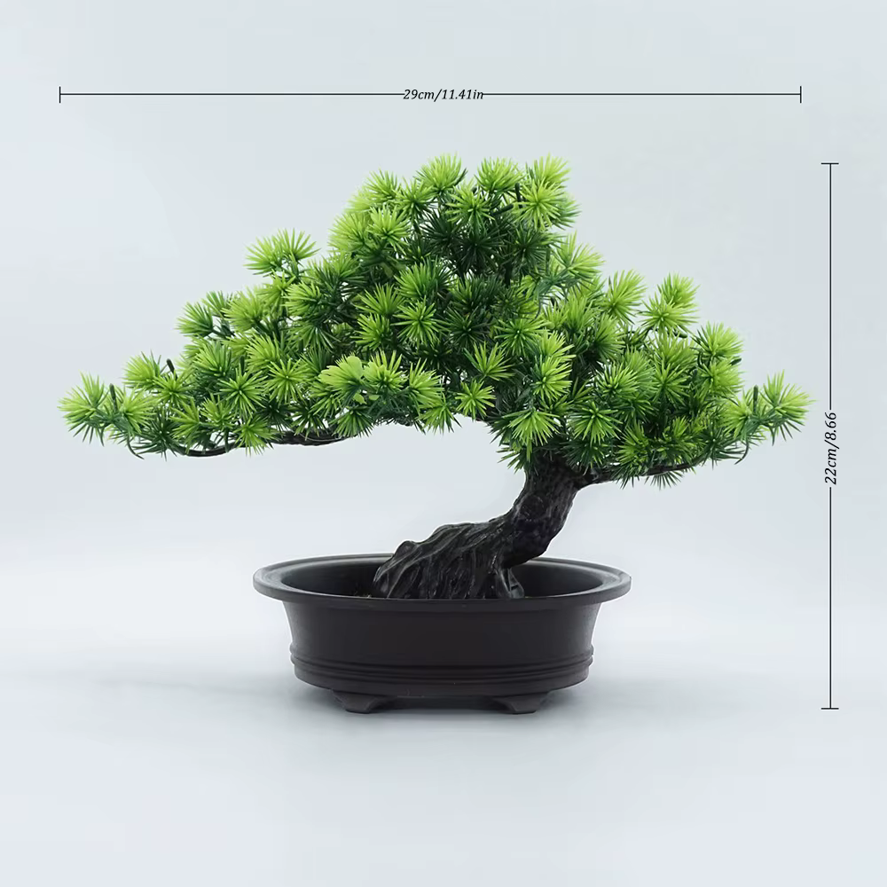 Plante artificielle verte faux bonsaï arbre intérieur étagère bureau salle de bain ferme décor maison chambre