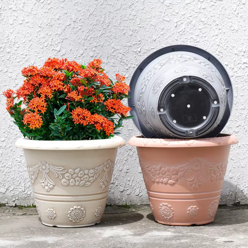 Nouveau pot de fleurs en plastique épaissi et renforcé pour la culture du Pothos