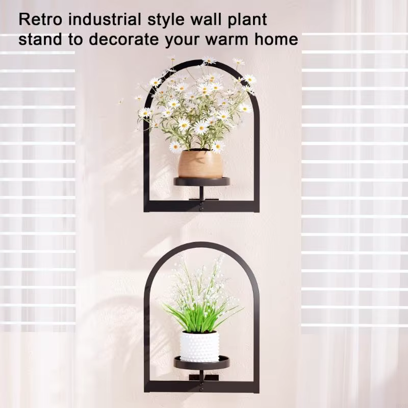 Étagère murale moderne en fer pour plantes