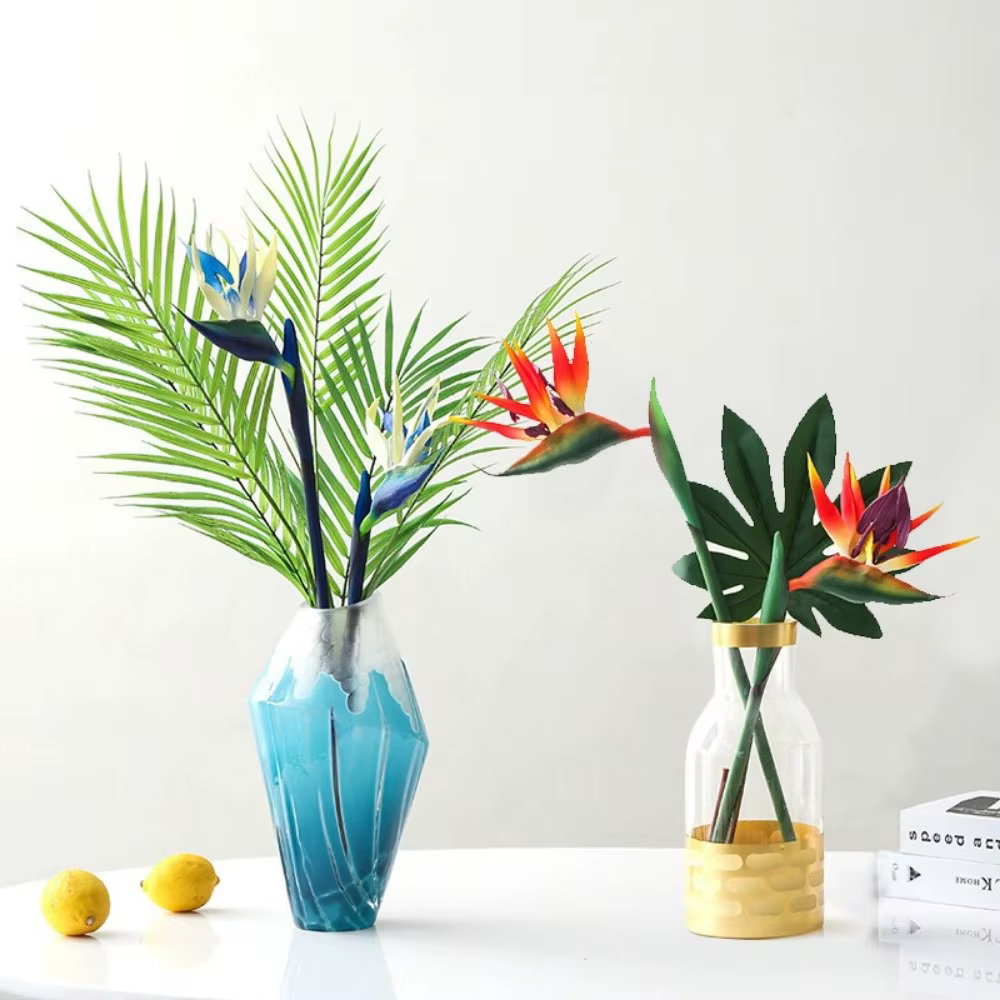 Fleurs artificielles de Strelitzia à longue tige