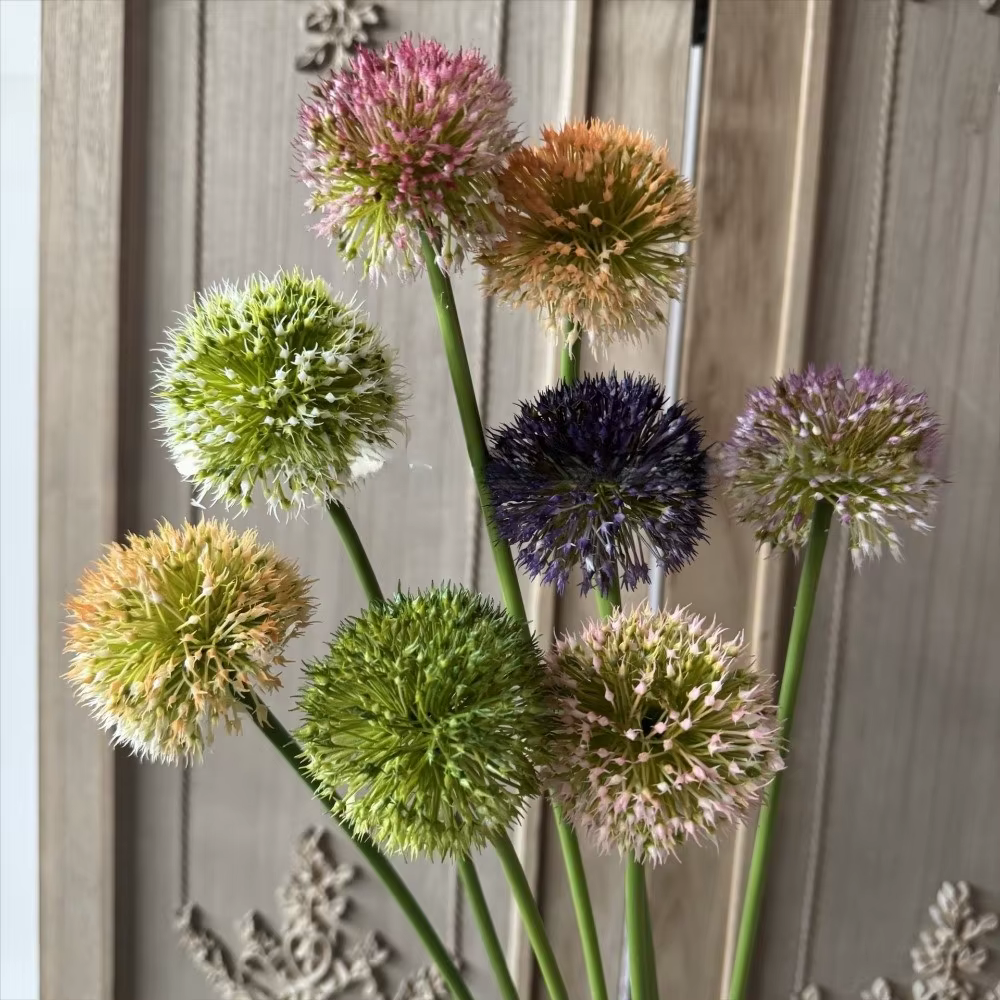 Boules d'oignons artificielles vertes pour décoration florale