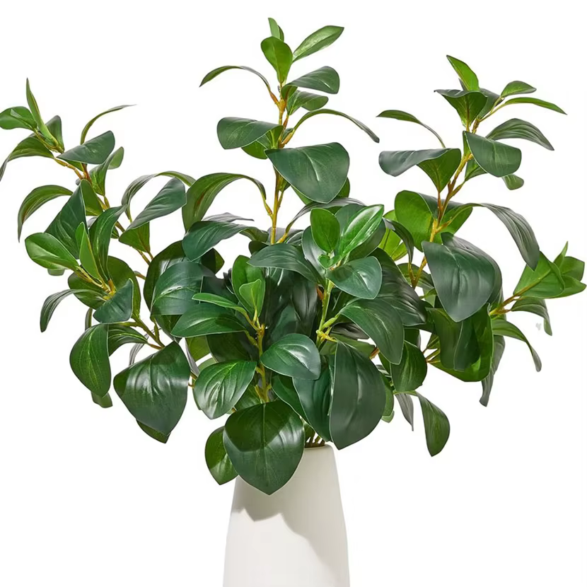 1PC plantes artificielles vert Magnolia mariée Bouquet mariage maison Vase jardin couronne cour Table à manger en plein air bricolage décor cadeau