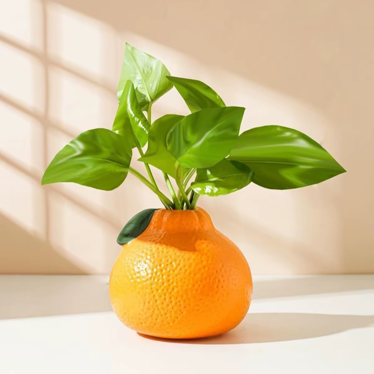 1pc Vase, Vase Orange pour la décoration intérieure