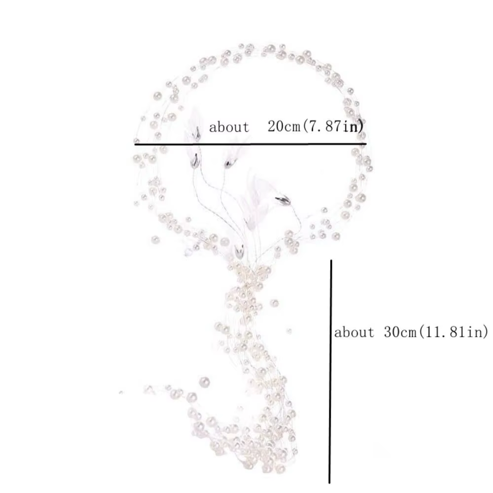 Élégante Coiffe Florale en Perles Faite à la Main, Coiffe de Mariée de Luxe, Accessoires de Cheveux Perlés en Imitation Perle pour Mariage
