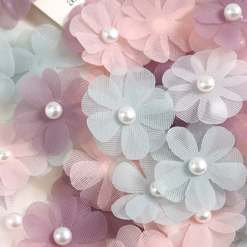 Fleurs artificielles en perles de 3CM