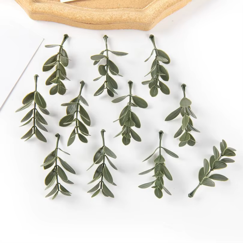 Feuilles de plantes artificielles pour décoration murale