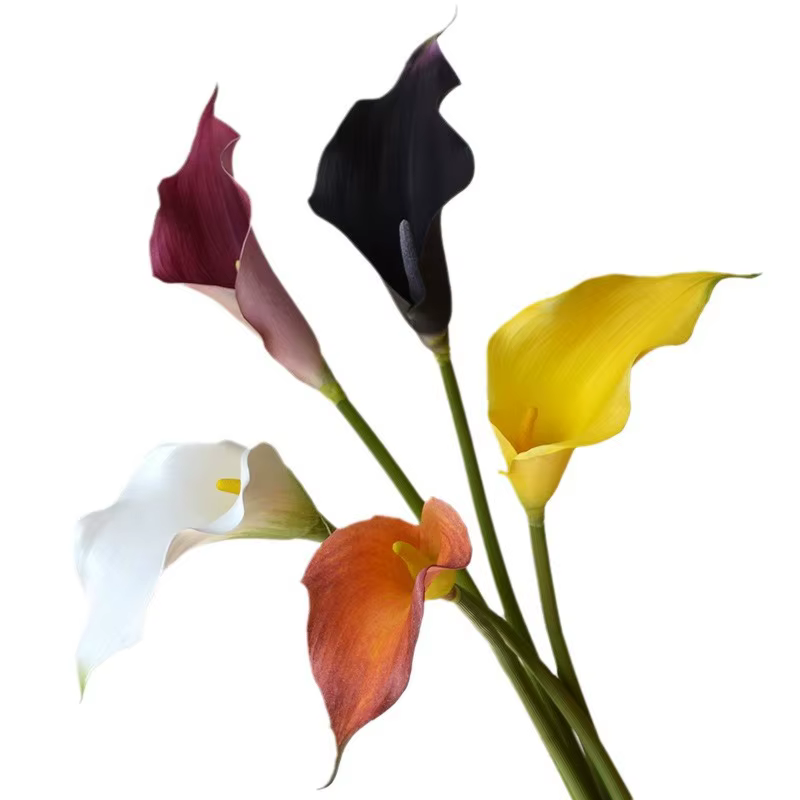 Grand Calla Lily EVA fleurs artificielles doux au toucher fausses