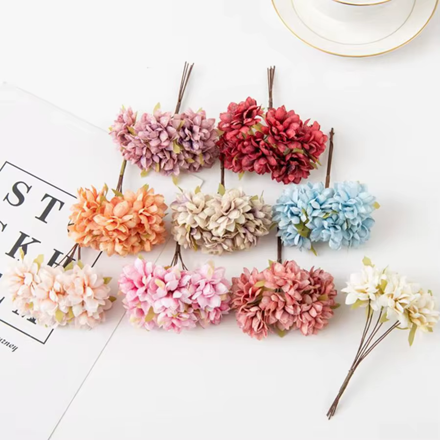 Fleurs artificielles œillets en soie