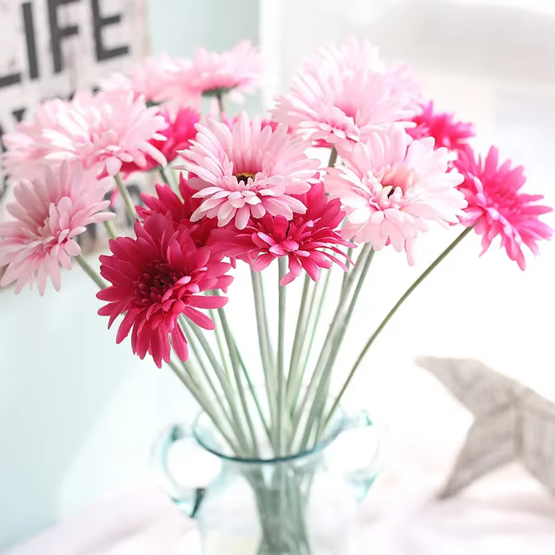 Branche de fleur de Gerbera artificielle 55cm
