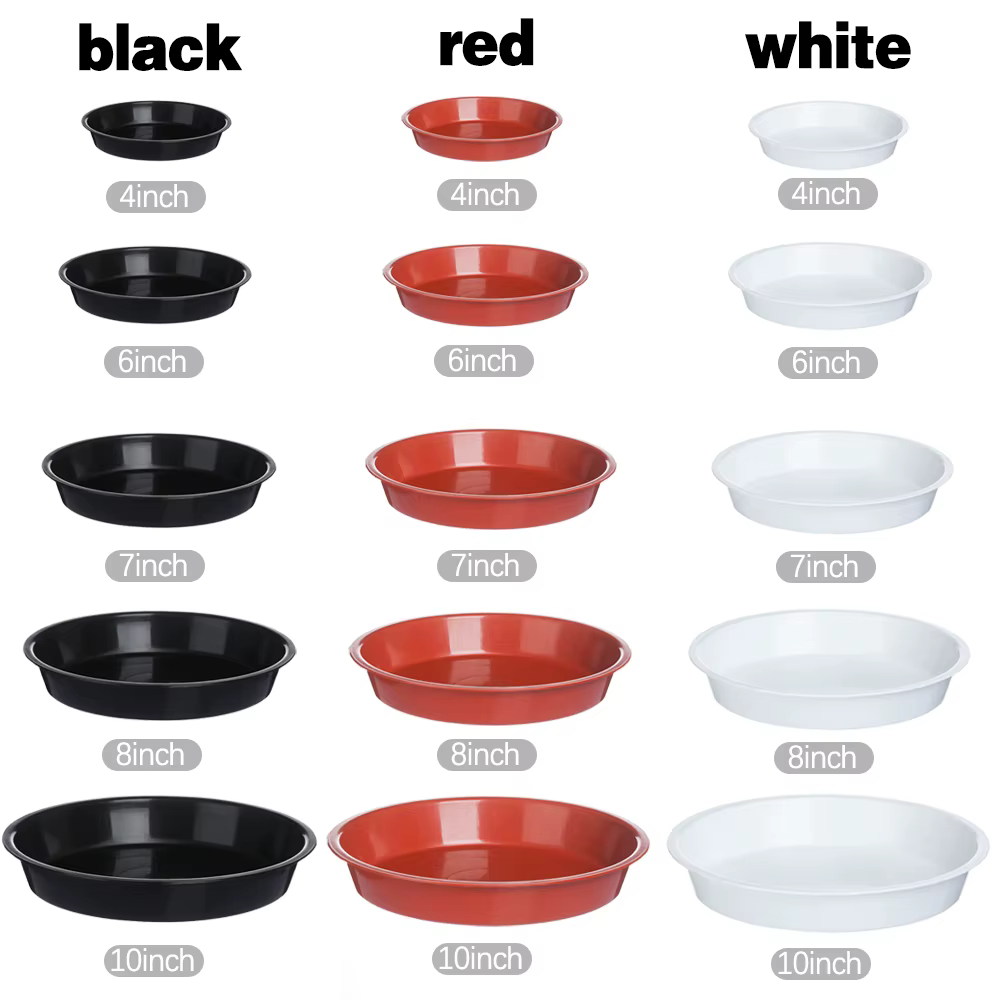 Plateaux d'égouttement en plastique durable de forme ronde