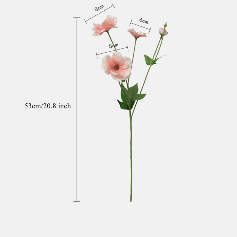 Fausse fleur d'Eustoma pour Noël