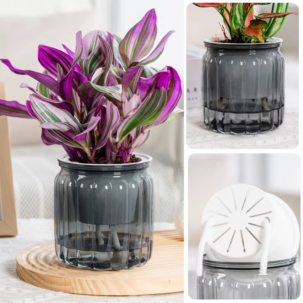 Pots de fleurs en plastique pour table