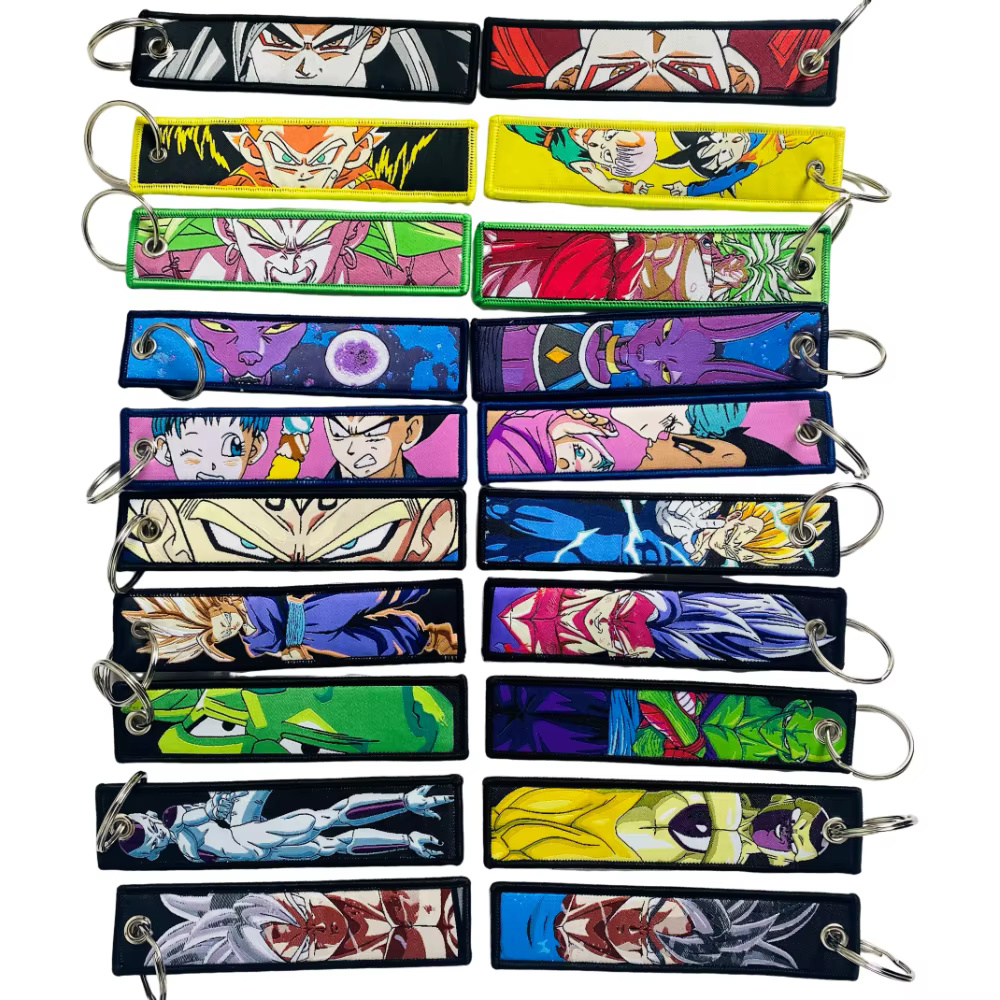 Porte-Clés Brodé à Motif d'Anime Japonais, Accessoire pour Sac à Dos, Voiture, Cadeau à la Mode