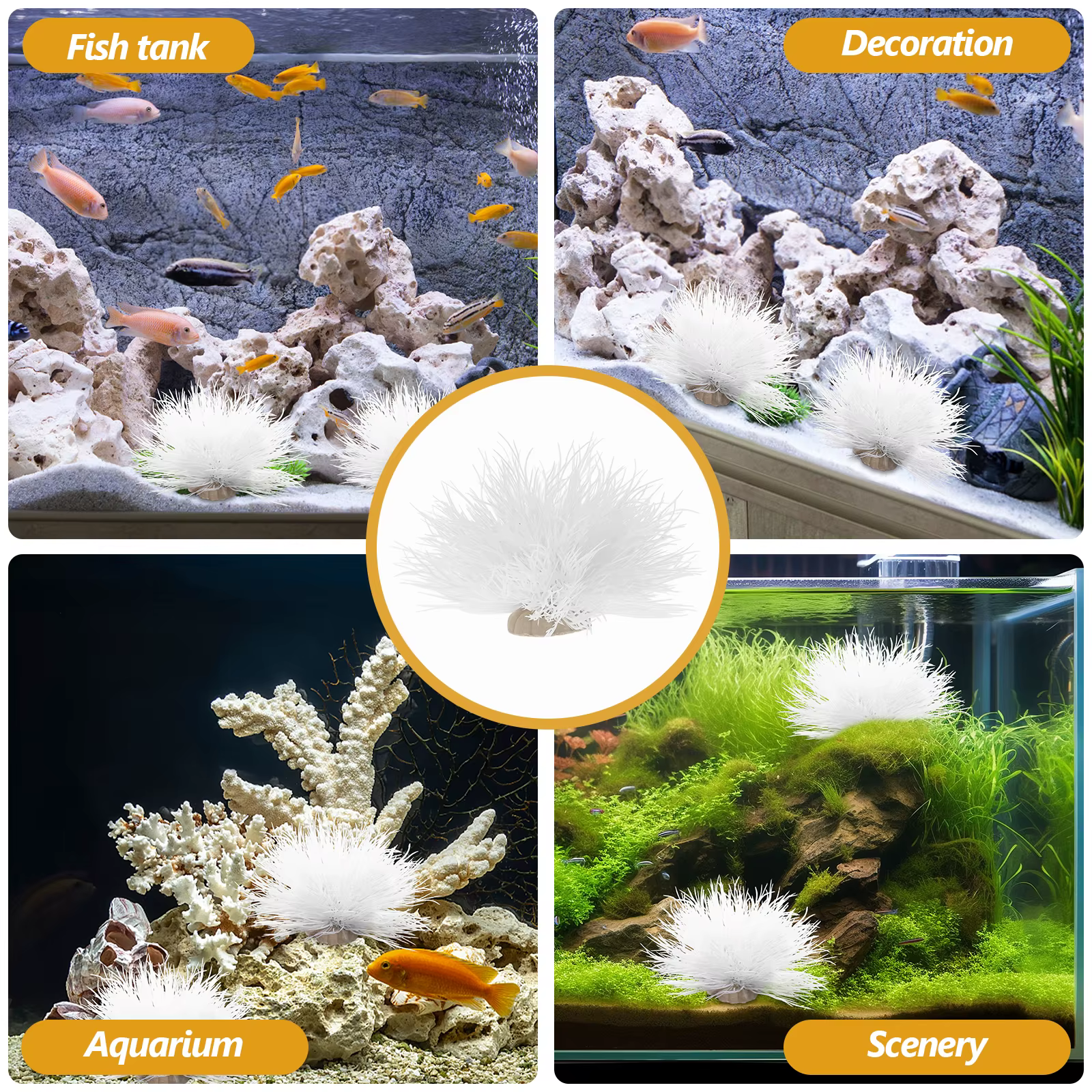 Plantes artificielles de décoration d'aquarium