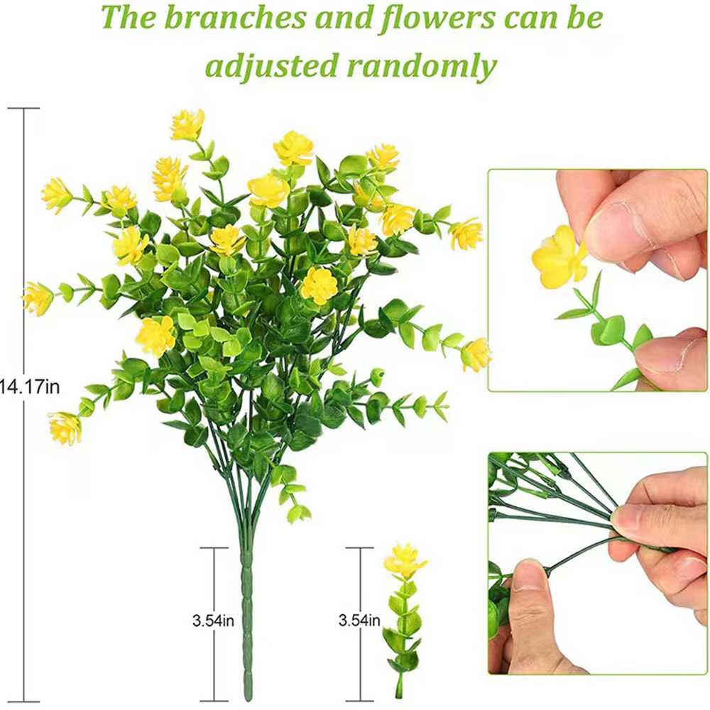 1 paquet de fleurs artificielles d'extérieur résistantes aux UV