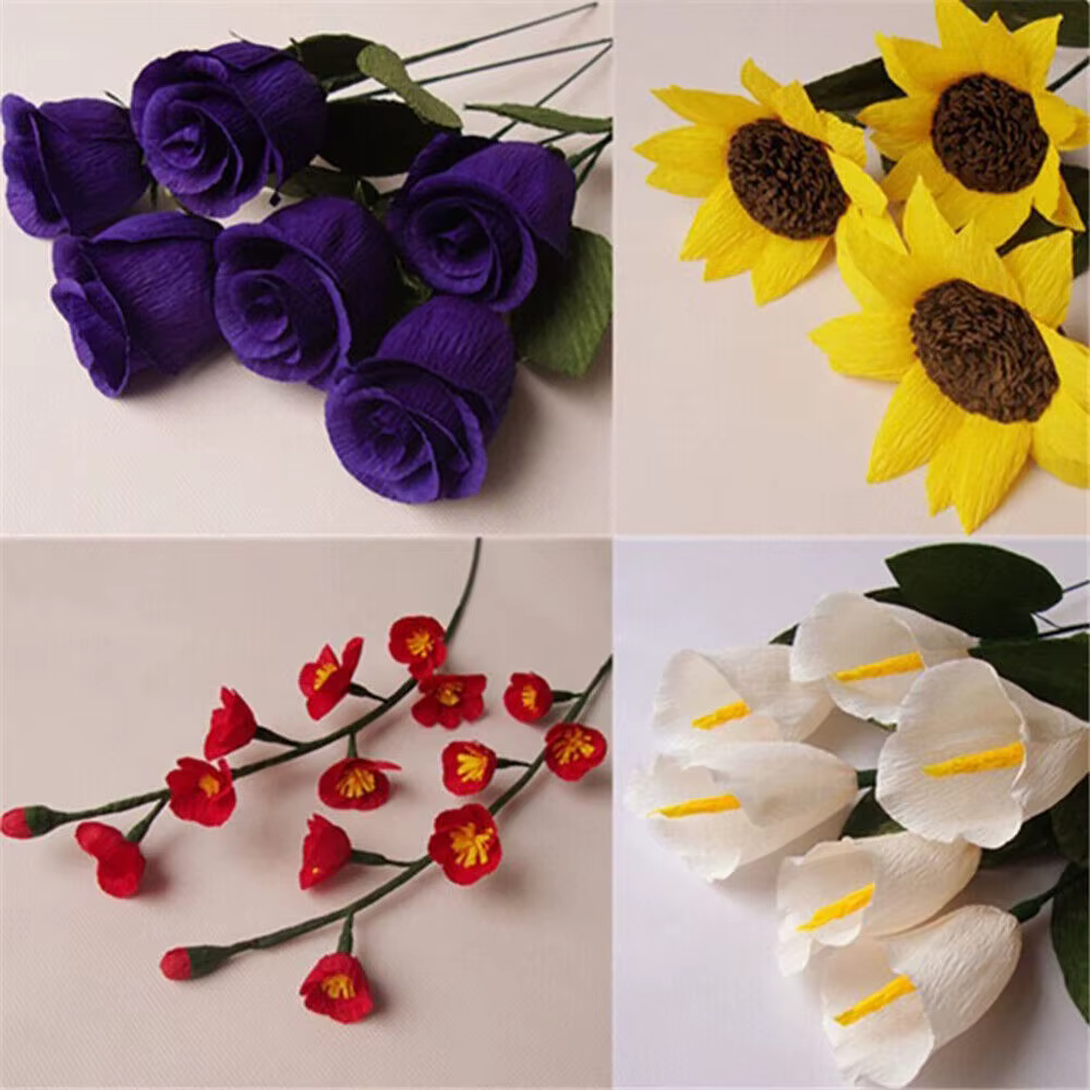 Rouleau de Papier Crêpe pour Fleurs Faites à la Main