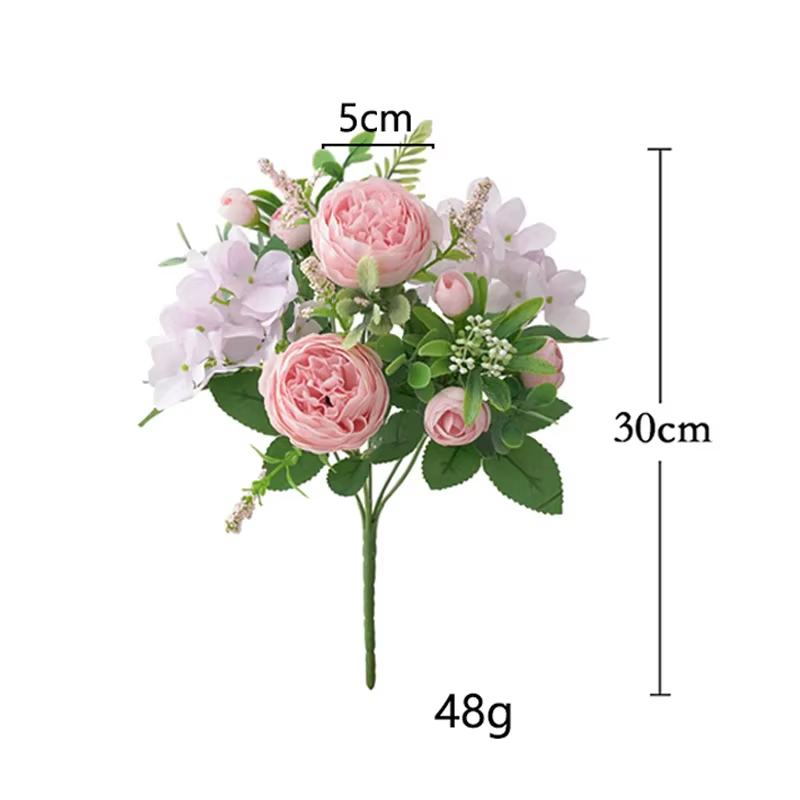 Bouquets en soie bleue