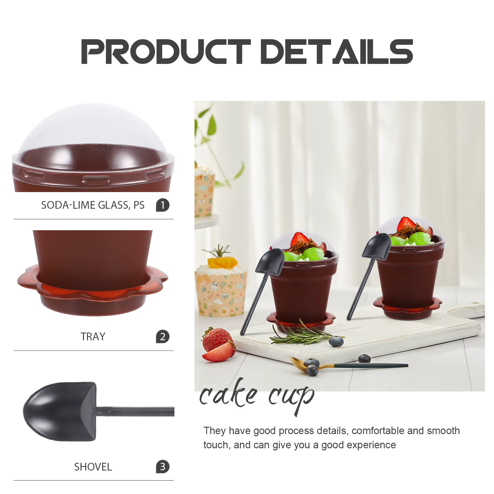 Pot de pépinière en plastique pour petits gâteaux