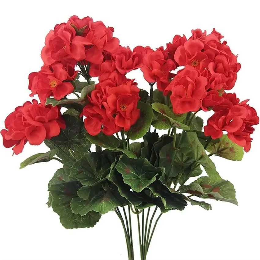 Plantes à fleurs artificielles Fleur de bégonia Bouquet de mariée de mariage Accueil jardin extérieur bonsaï Décoration BRICOLAGE Festival Couronnes Arch