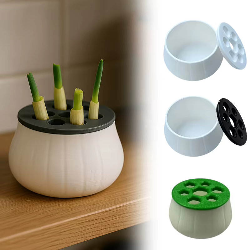 Pot de plantation de régénération d'oignons verts imprimé en 3D