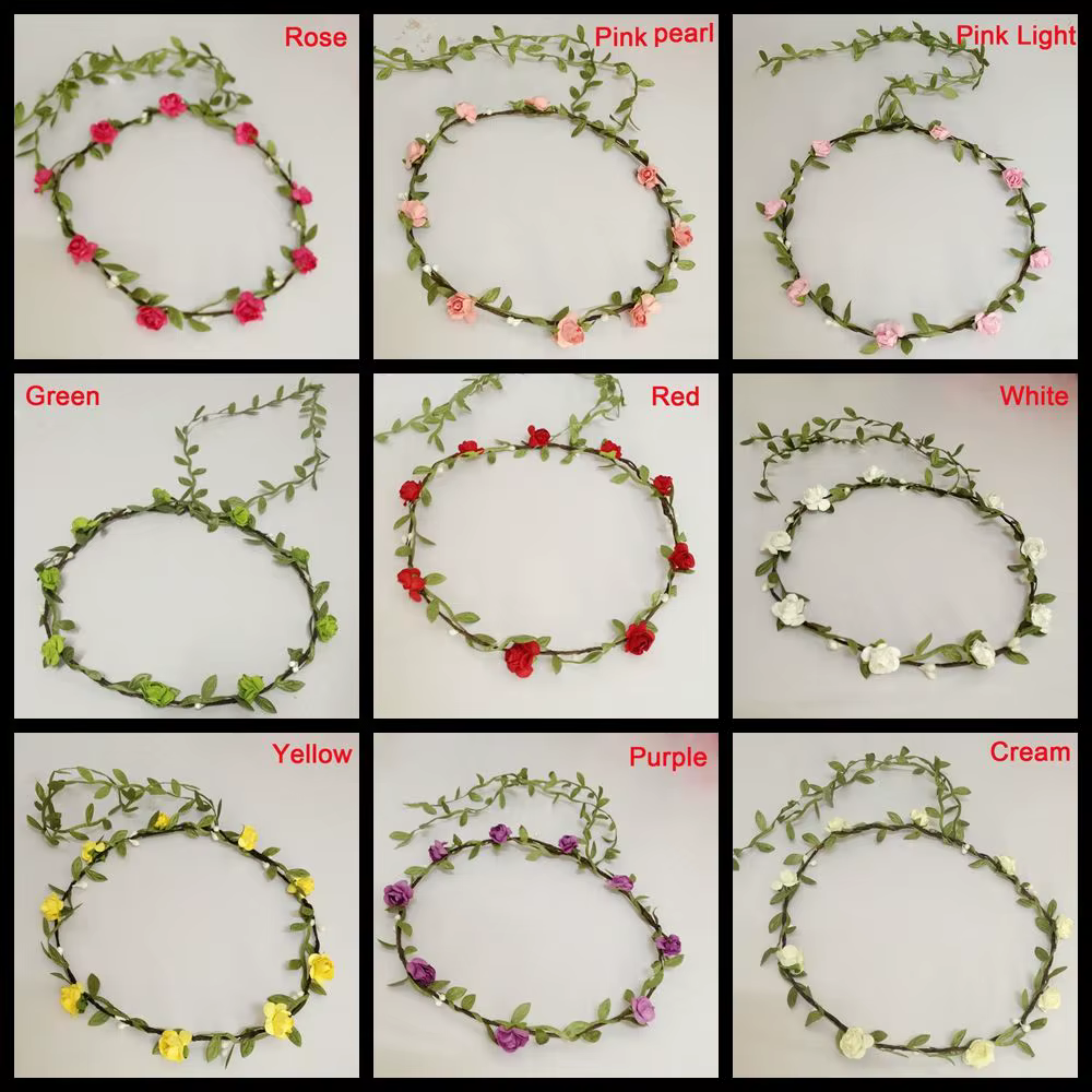 Guirxiété de fleurs bohème pour patients, bandes de sauna, coiffure de mariage, demoiselle d'honneur