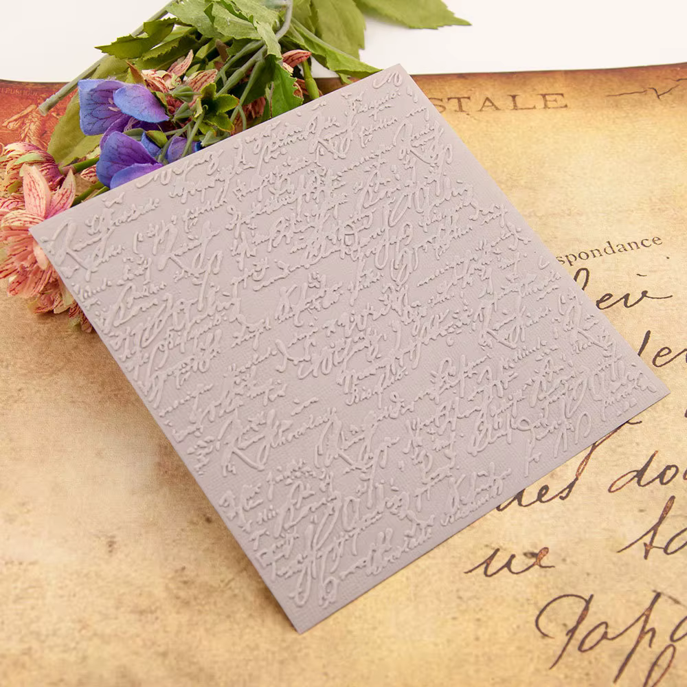 Dossiers de gaufrage en plastique pour impression de motifs floraux manuscrits, pour scrapbooking, artisanat du papier, fabrication de cartes, fournitures de décoration