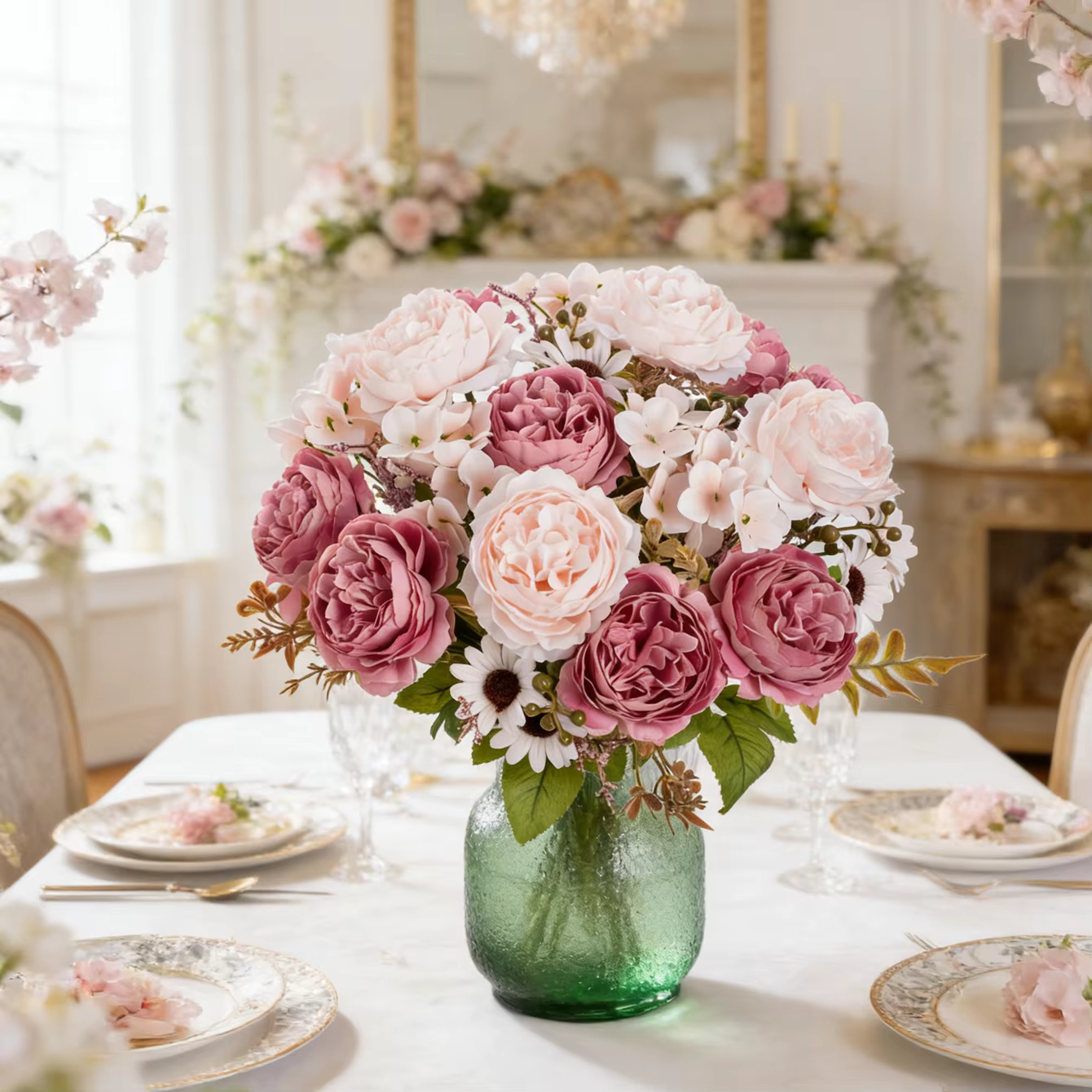 Fleurs artificielles en soie