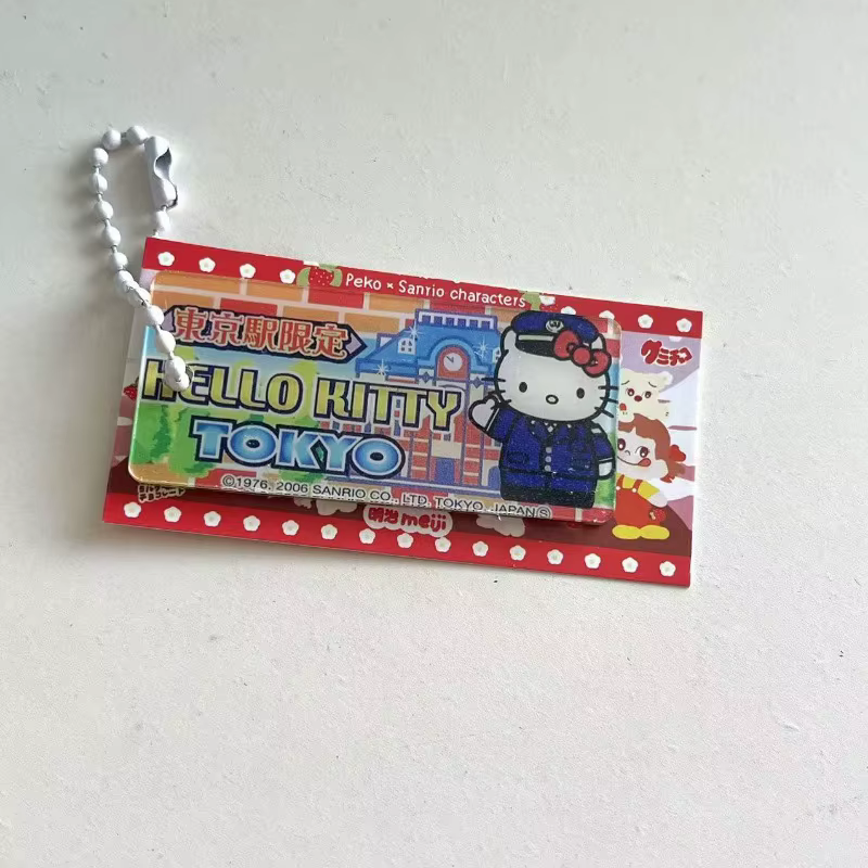 Porte-clés pendentif en acrylique Hello Kitty, motif dessin animé mignon, décoration tendance, produits populaires, cadeaux de festival, articles pour femmes, vente en gros