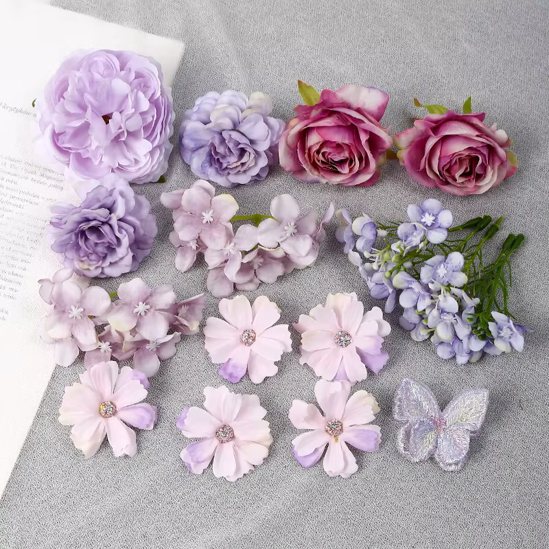 Fleurs artificielles en rose pour la décoration de la maison