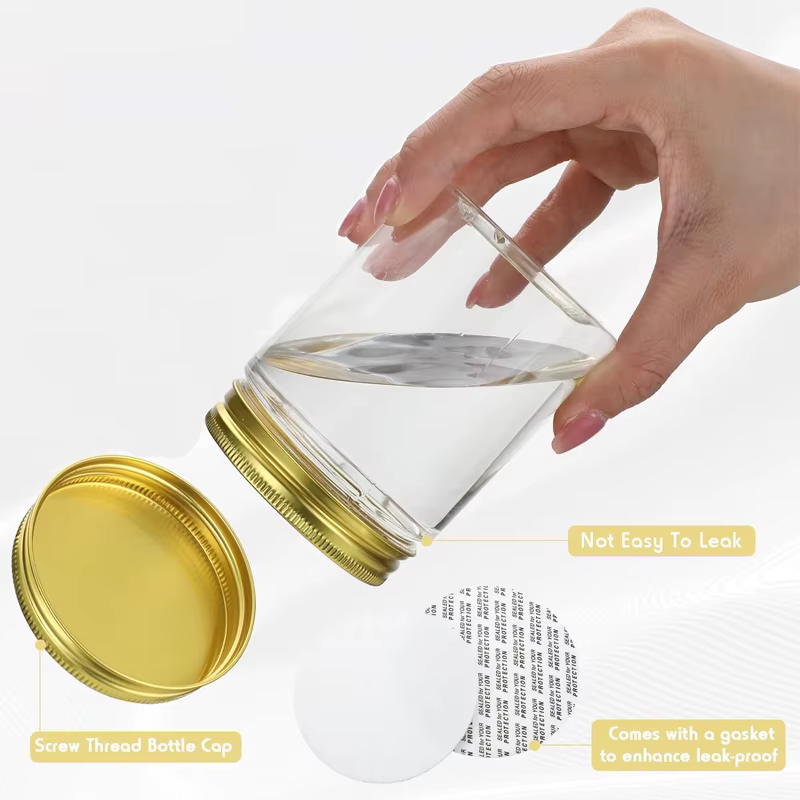 Pots en plastique transparent de 150 à 580ml