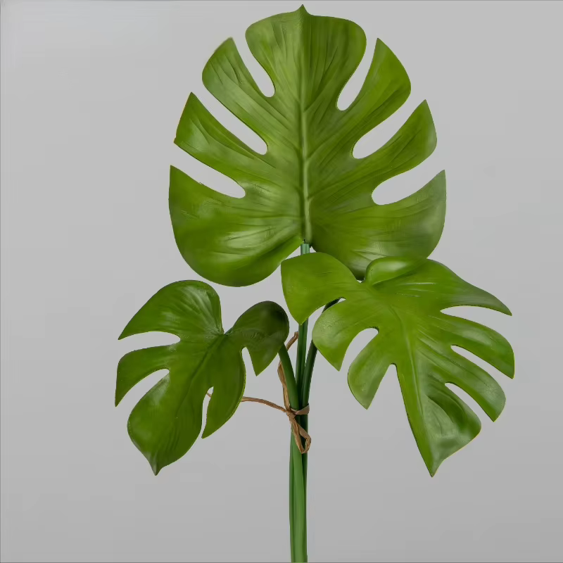 Lot de 5 feuilles de Monstera artificielles en PU