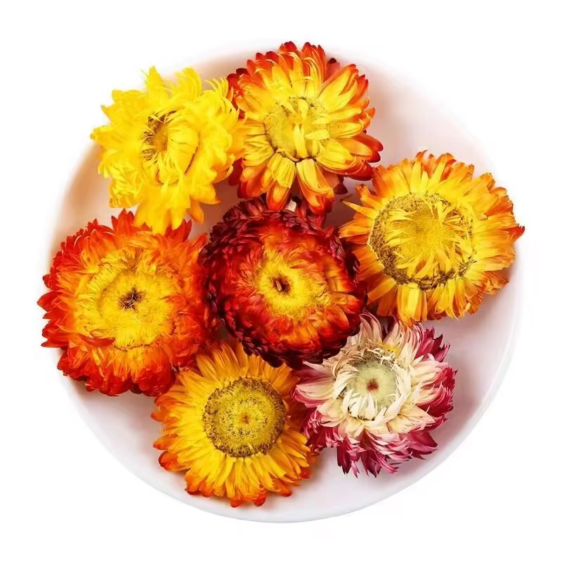 Fleur séchée naturelle premium d'Immortelle (Helichrysum Bracteatum) – Mélange de fleurs pour décoration de mariage