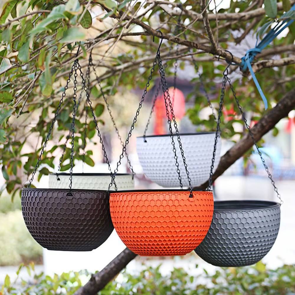 Pot de fleurs en plastique auto-absorbant