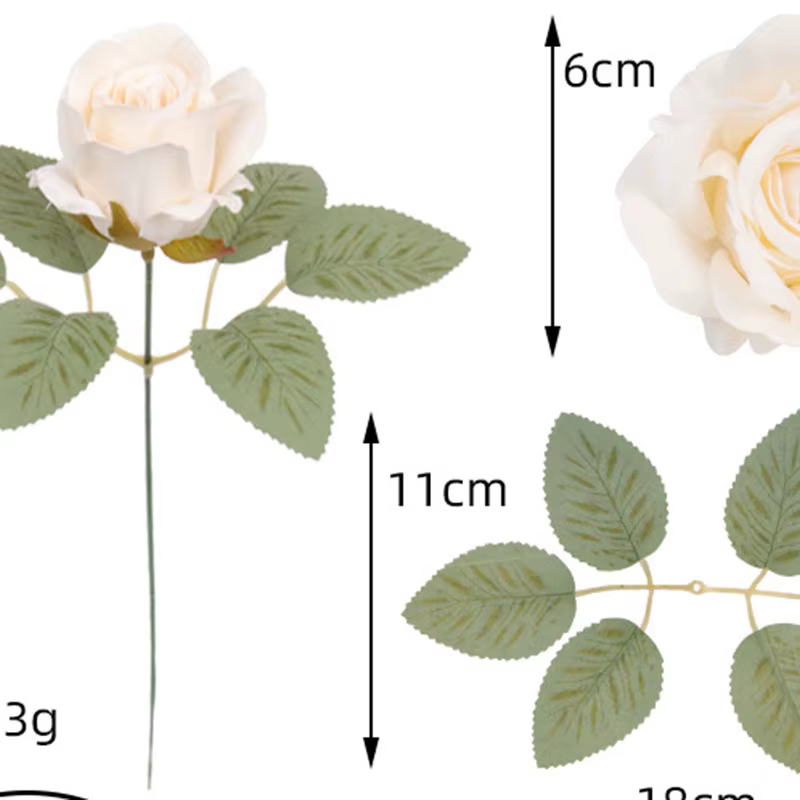 Tiges de Fleurs Vertes Artificielles