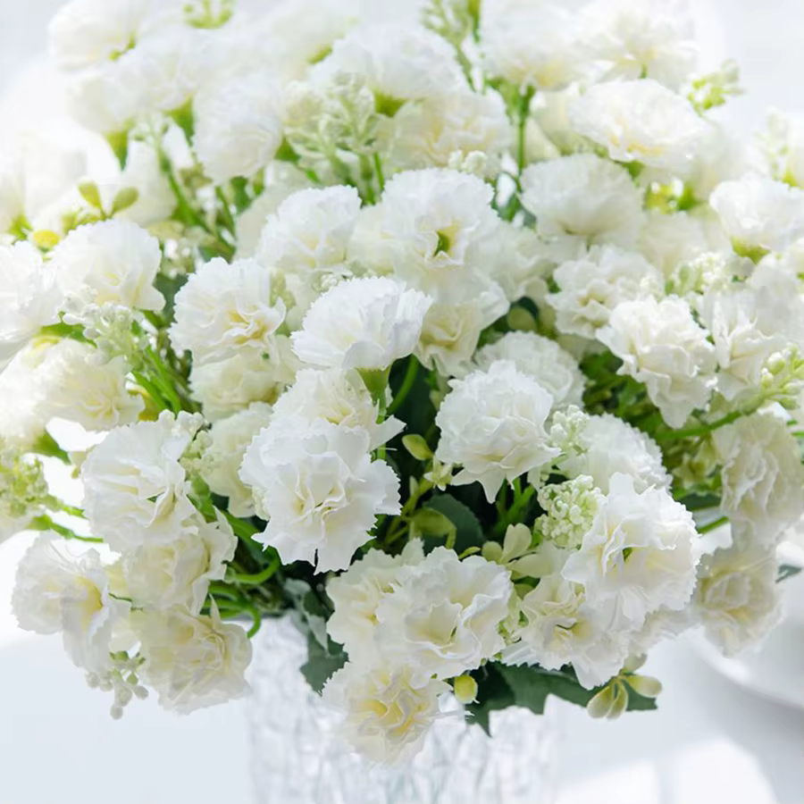 Guirlande d'oeillets de fleurs artificielles