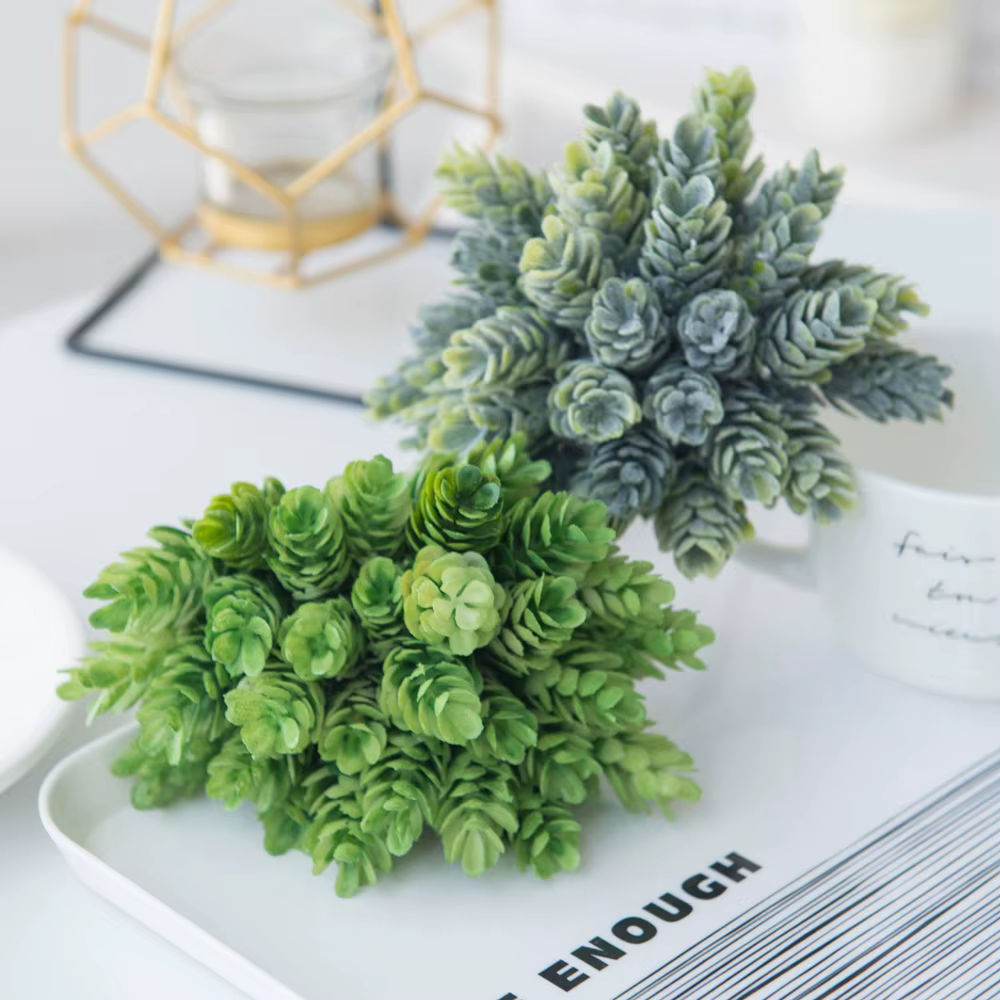 5Pcs Faux Plante Verte Pas Cher Artificielle En Plastique Fleurs Accueil chambre Table Décoration En plein air De Mariage De Noël Bricolage Bonbons Cadeaux Boîte