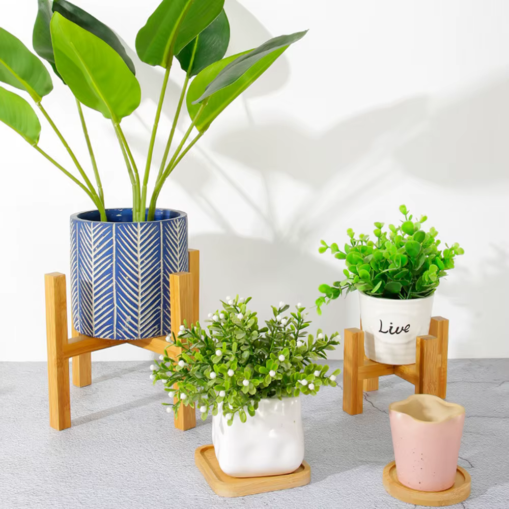 Présentoir de jardinière sur pied d'intérieur