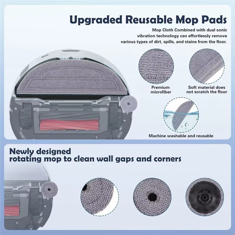 Kit d'accessoires AA81-15 PCS pour aspirateur robot Roborock S8 Maxv Ultra, pièces détachées, brosses latérales, filtres, chiffons de nettoyage, sacs à poussière